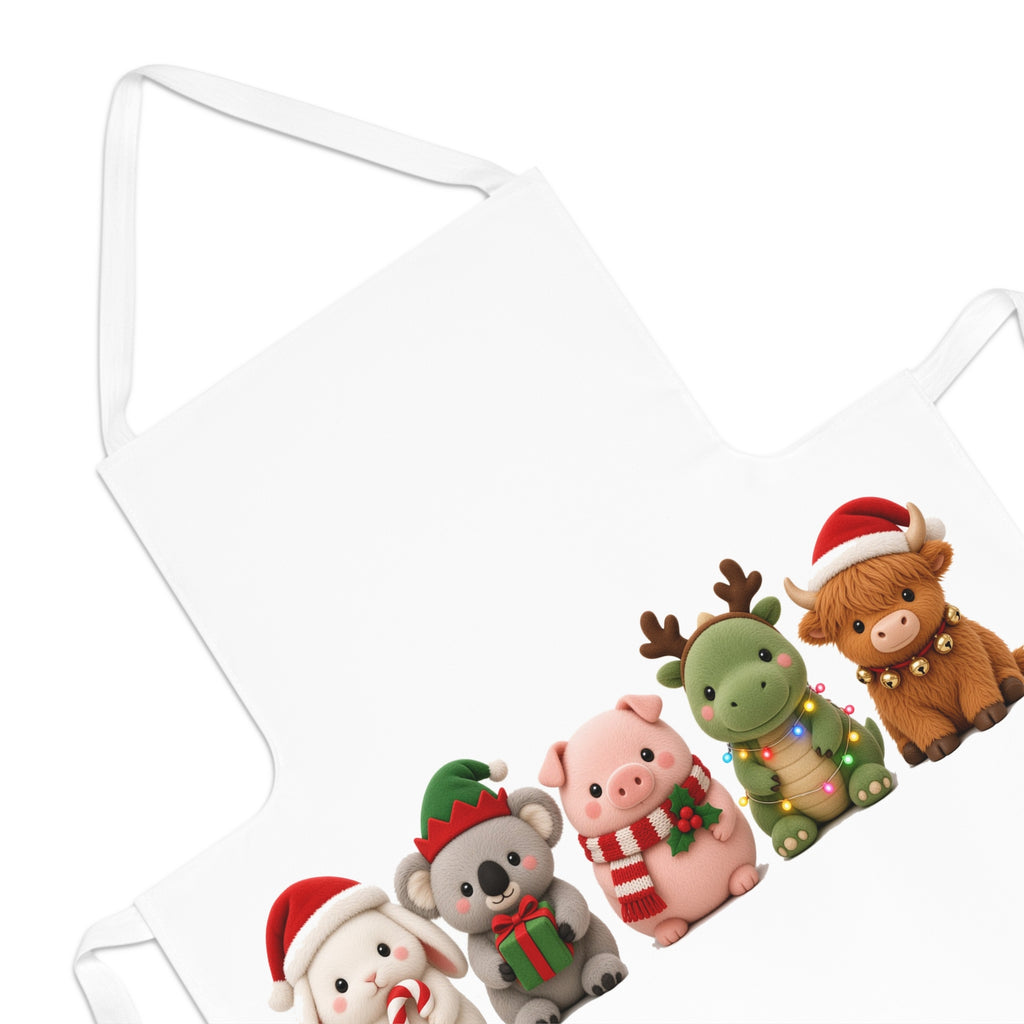 Christmas Plush Friends Cute Kawaii Apron