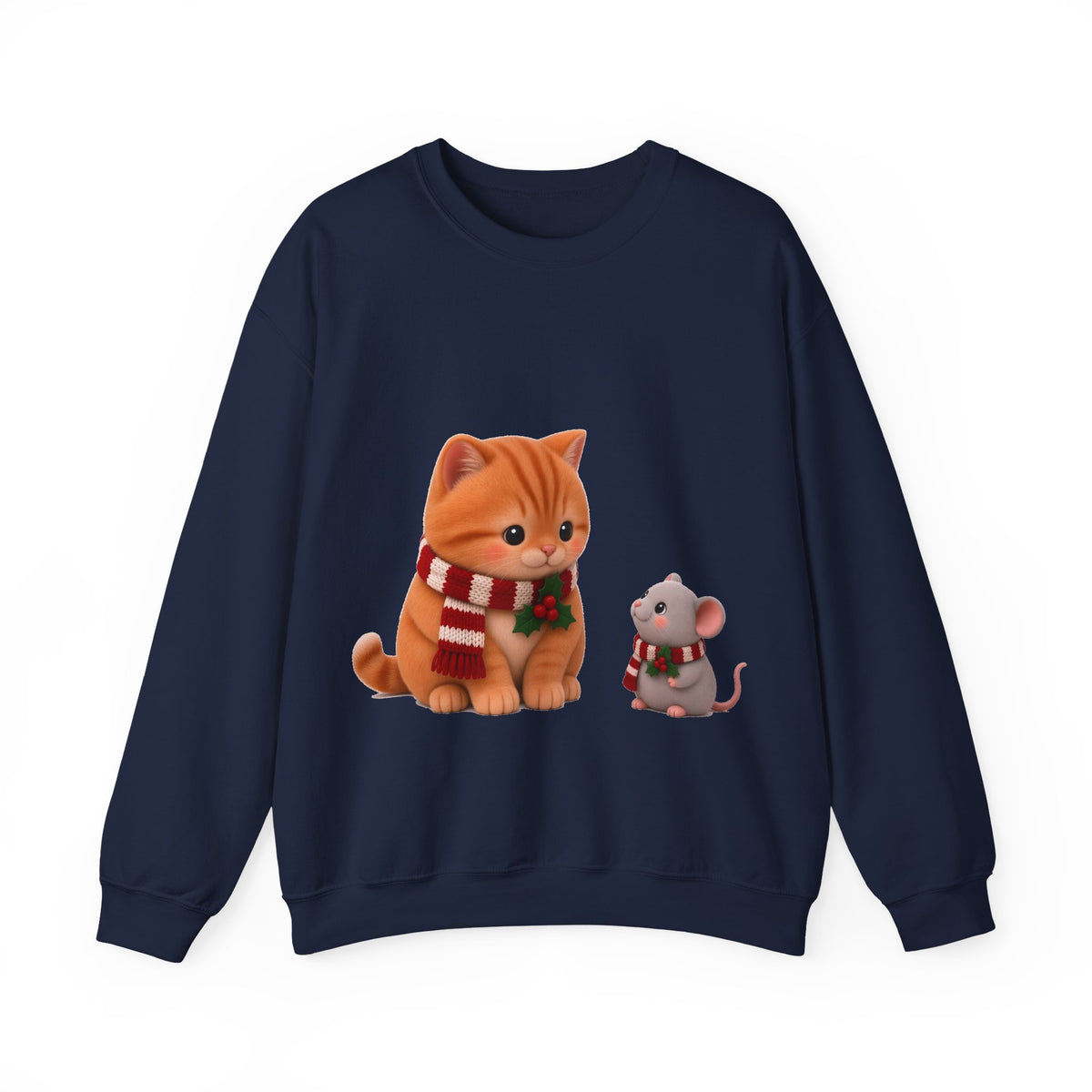 Cute Kawaii Christmas Cat and Mouse Jumper