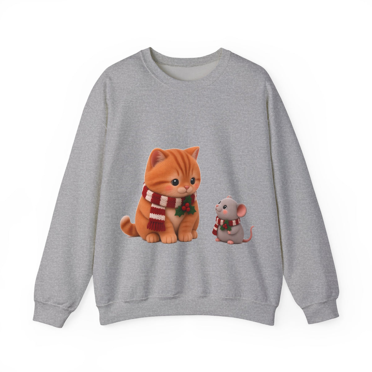 Cute Kawaii Christmas Cat and Mouse Jumper