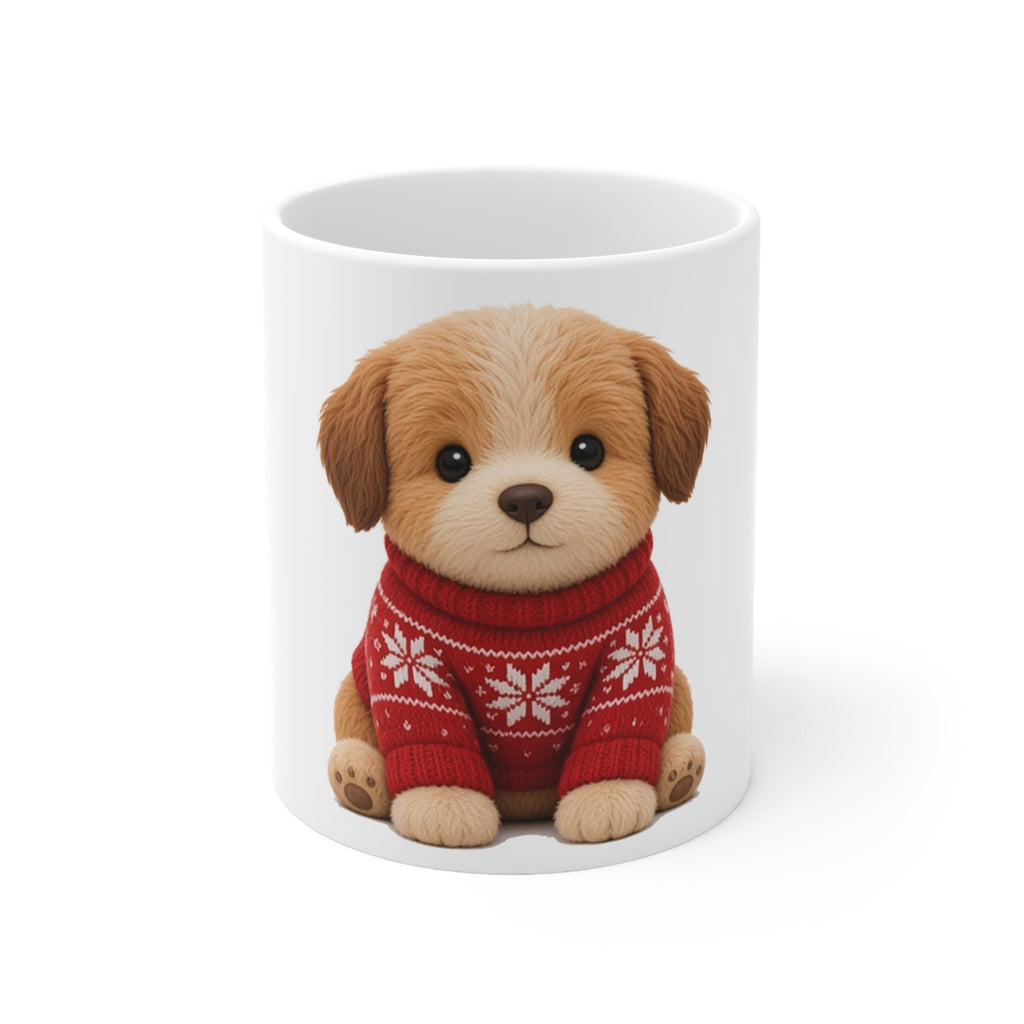 Cute Kawaii Christmas Puppy Mug