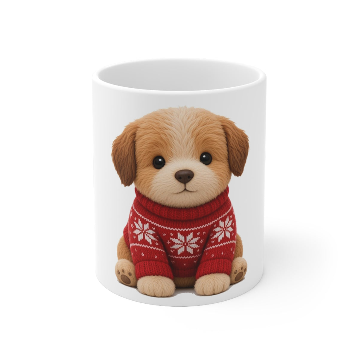 Cute Kawaii Christmas Puppy Mug