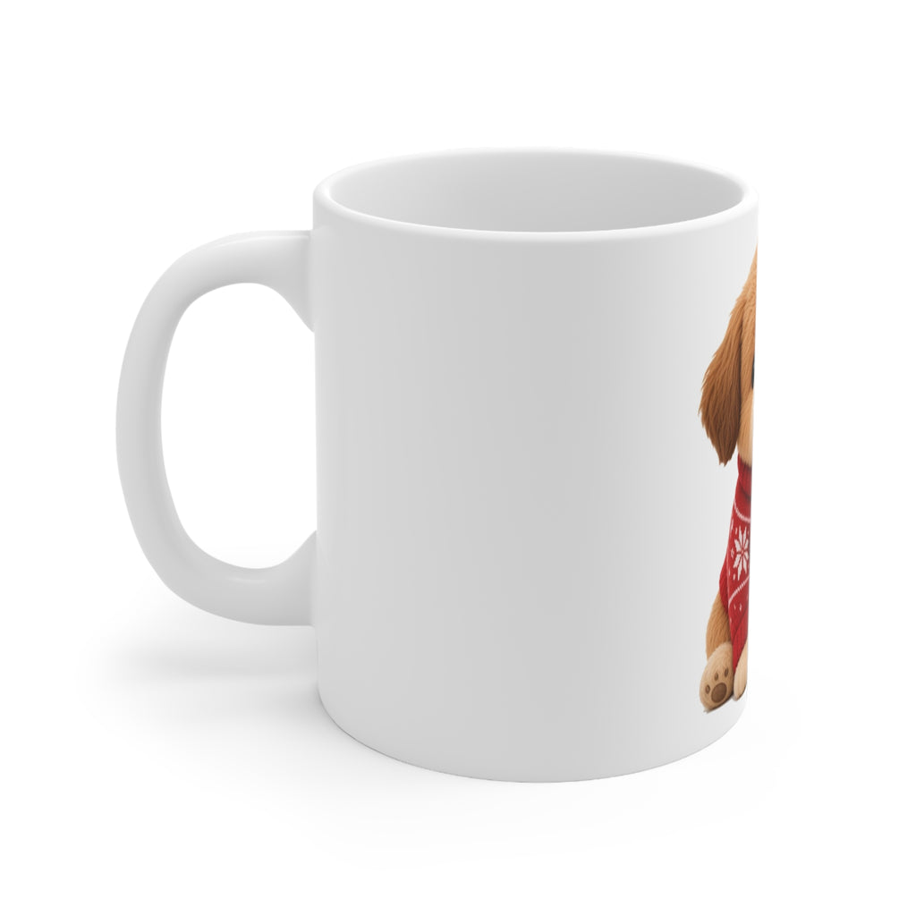 Cute Kawaii Christmas Puppy Mug