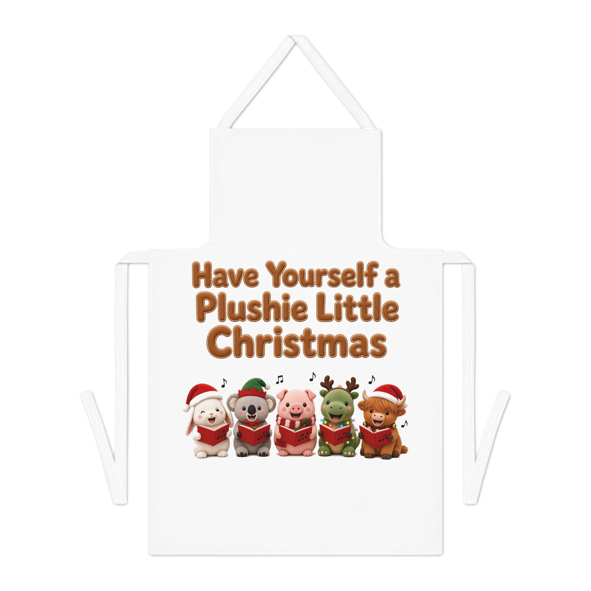 Have Yourself a Plushie Little Christmas Cute Kawaii Apron