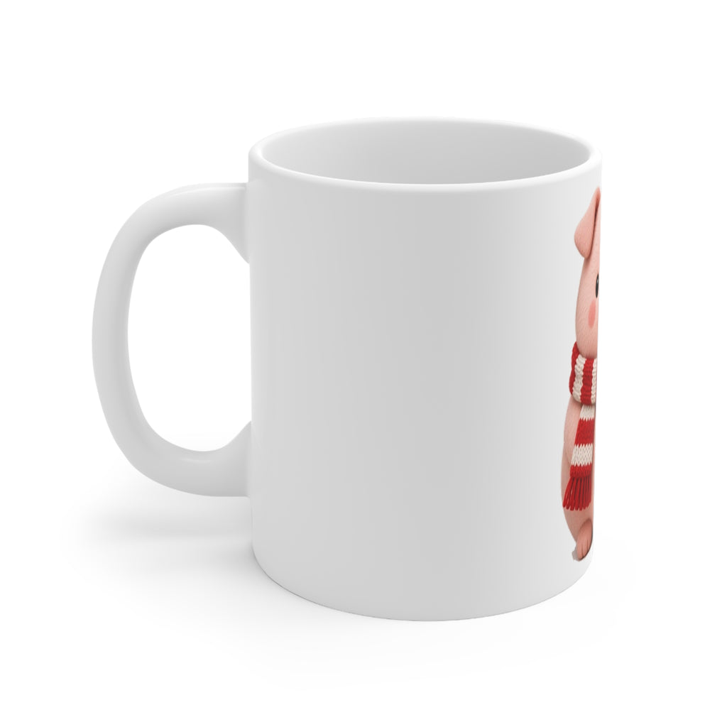 Cute Kawaii Christmas Pig Mug