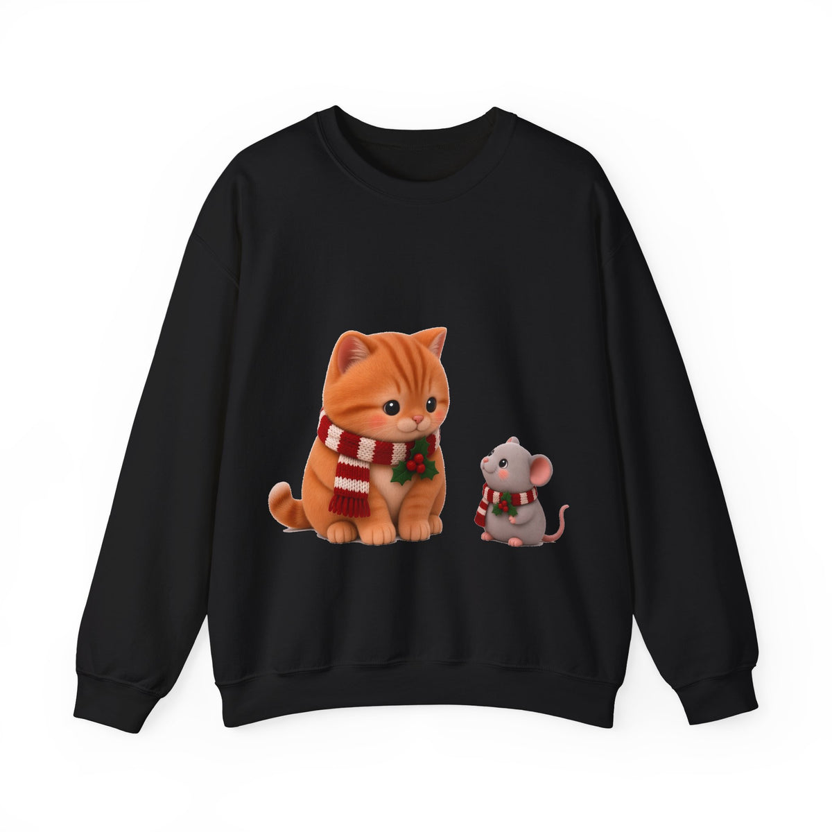 Cute Kawaii Christmas Cat and Mouse Jumper