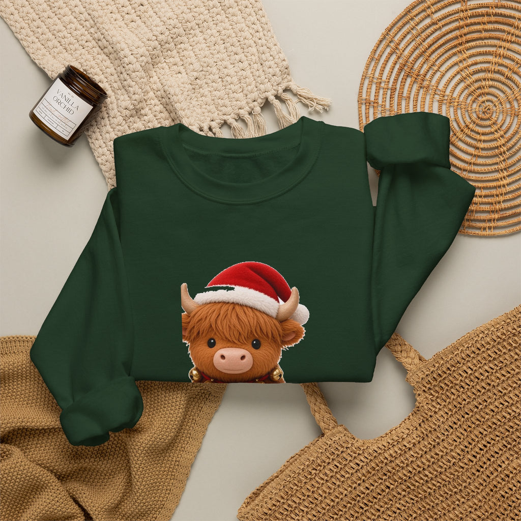 Christmas Highland Cow Cute Kawaii Jumper
