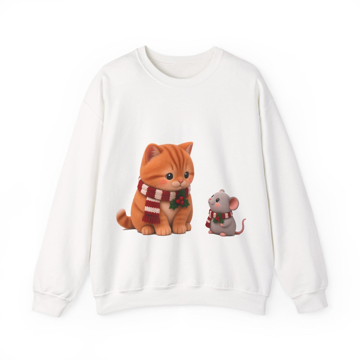 Cute Kawaii Christmas Cat and Mouse Jumper