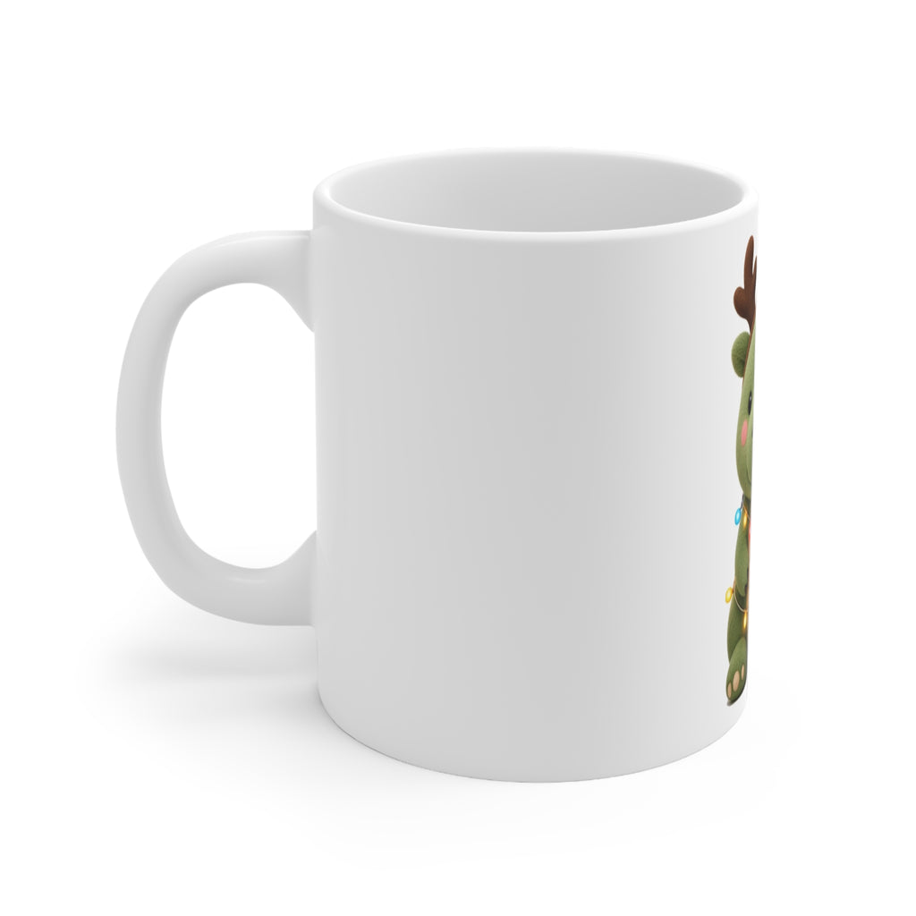 Cute Kawaii Christmas Dino Mug