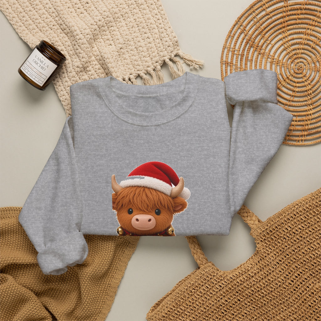 Christmas Highland Cow Cute Kawaii Jumper