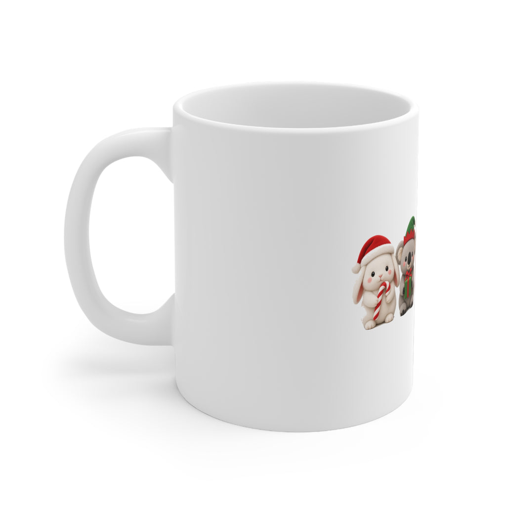 Christmas Plush Friends Cute Kawaii Mug