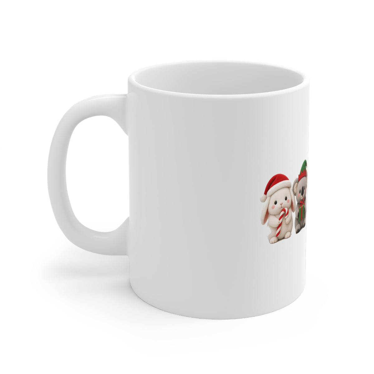 Christmas Plush Friends Cute Kawaii Mug