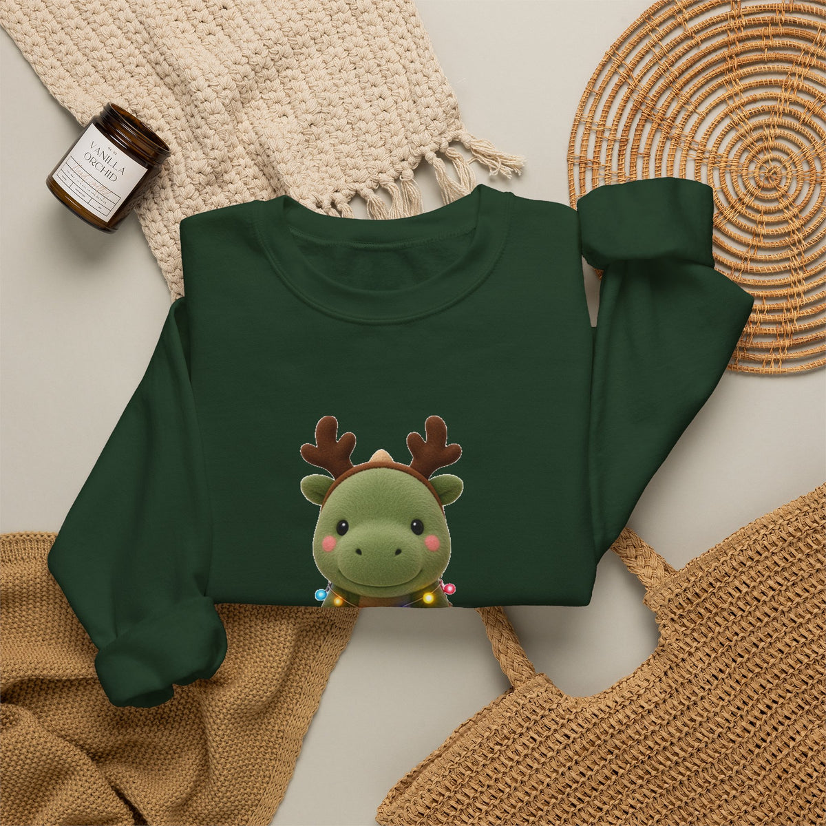 Christmas Dino Cute Kawaii Jumper