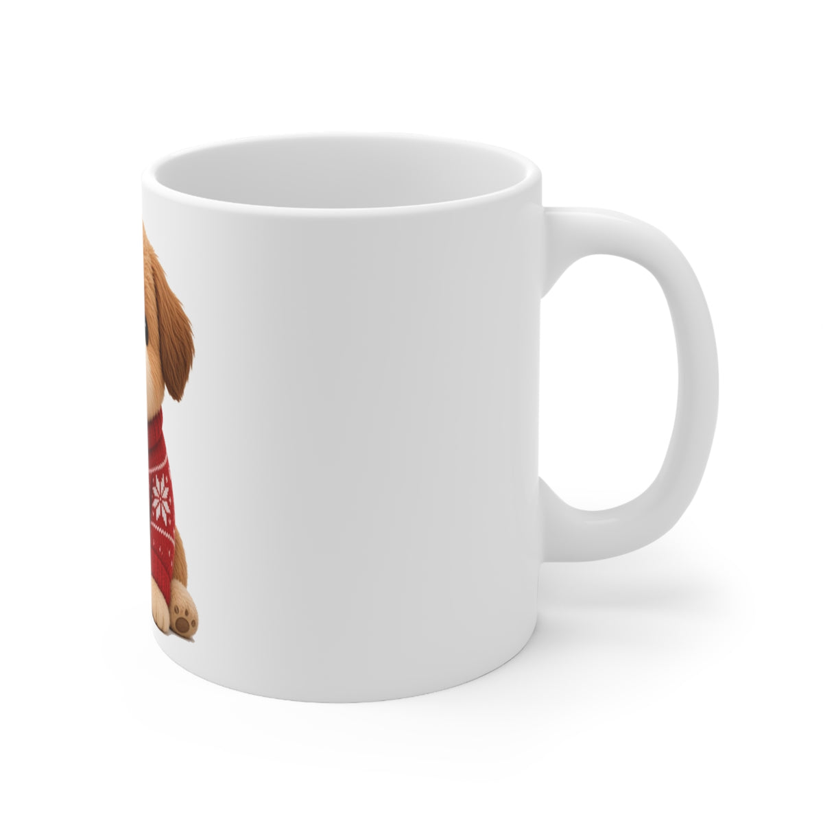 Cute Kawaii Christmas Puppy Mug