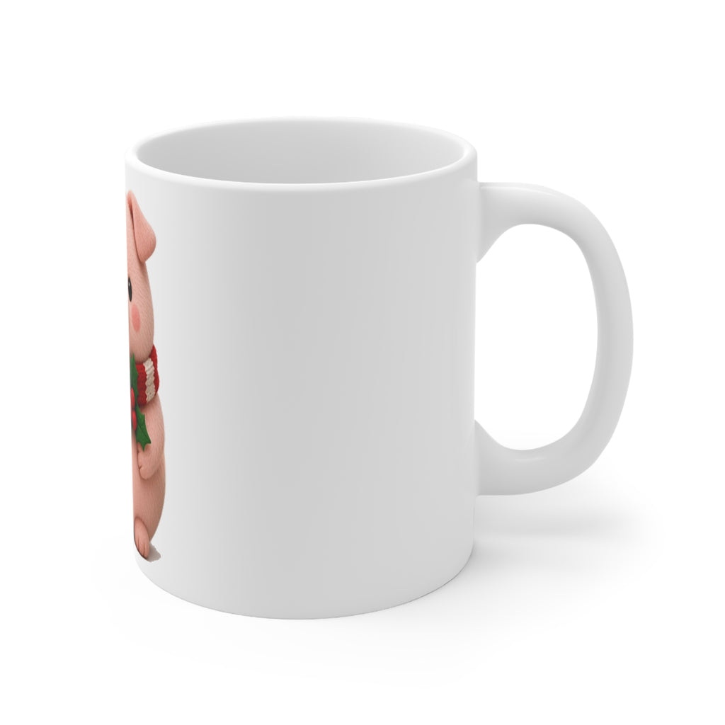 Cute Kawaii Christmas Pig Mug