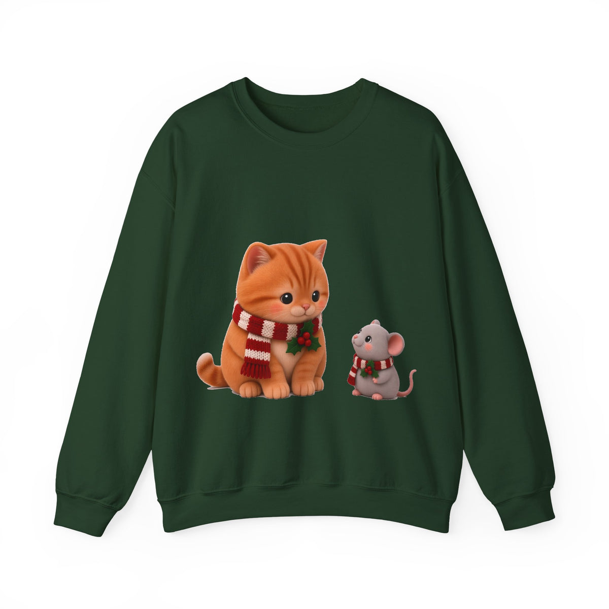 Cute Kawaii Christmas Cat and Mouse Jumper