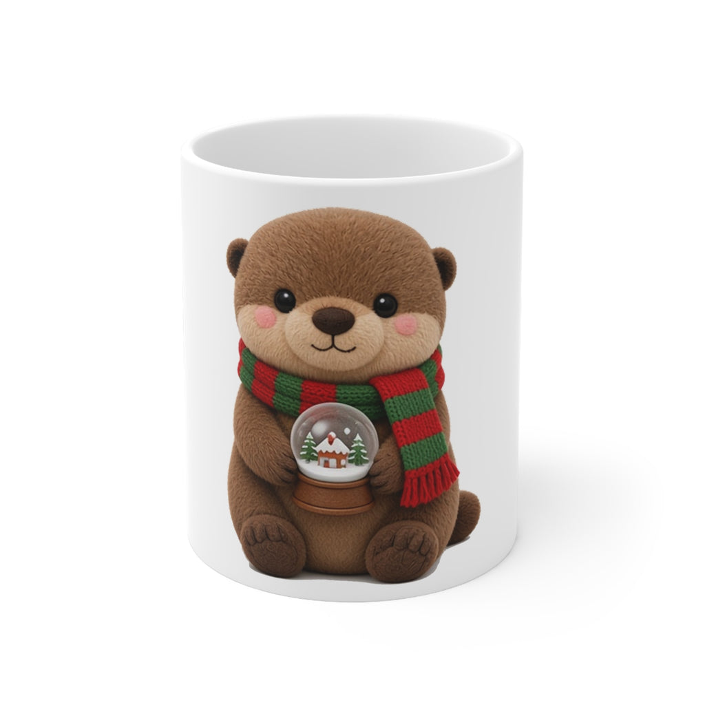 Cute Kawaii Christmas Otter Mug