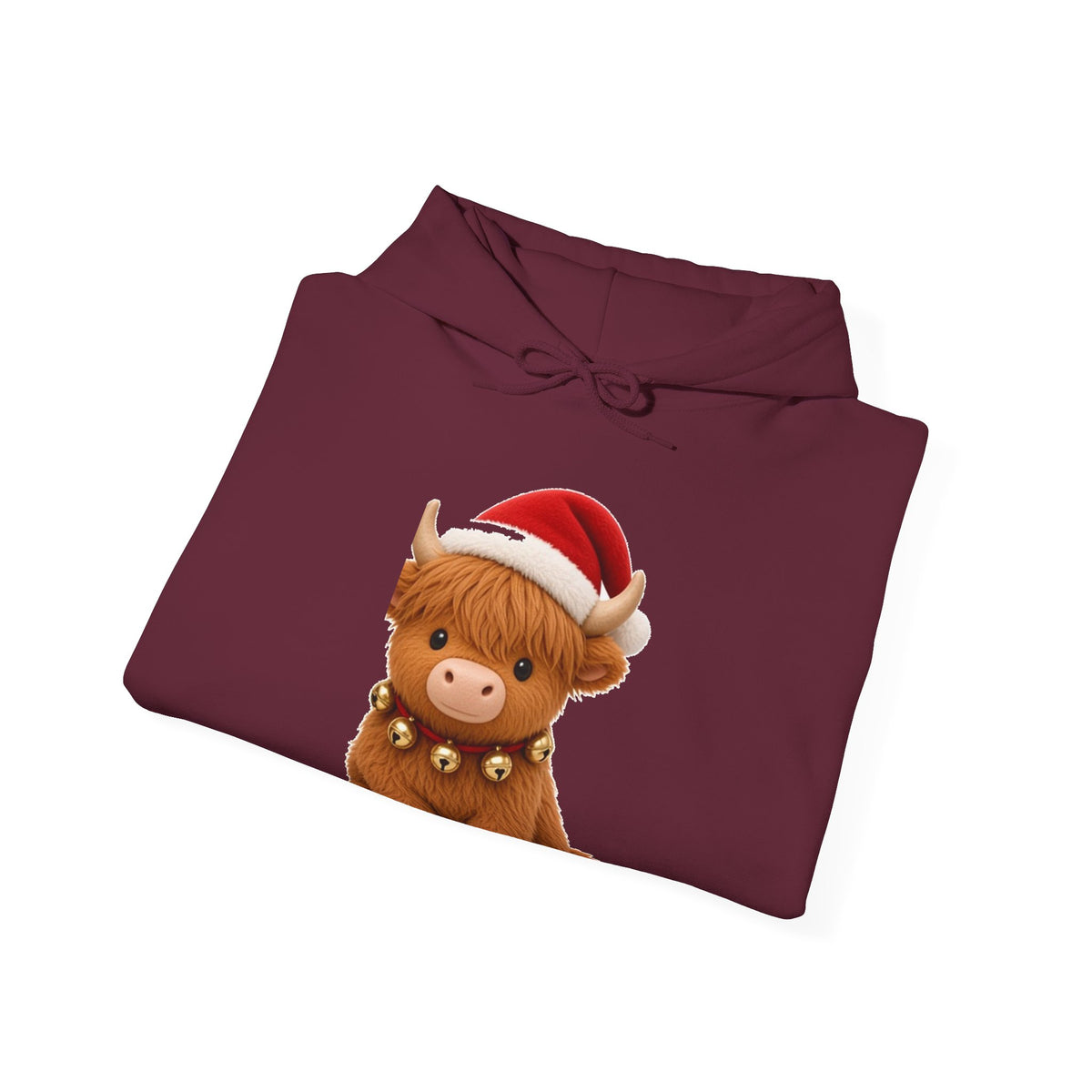 Cute Kawaii Christmas Highland Cow Hoodie
