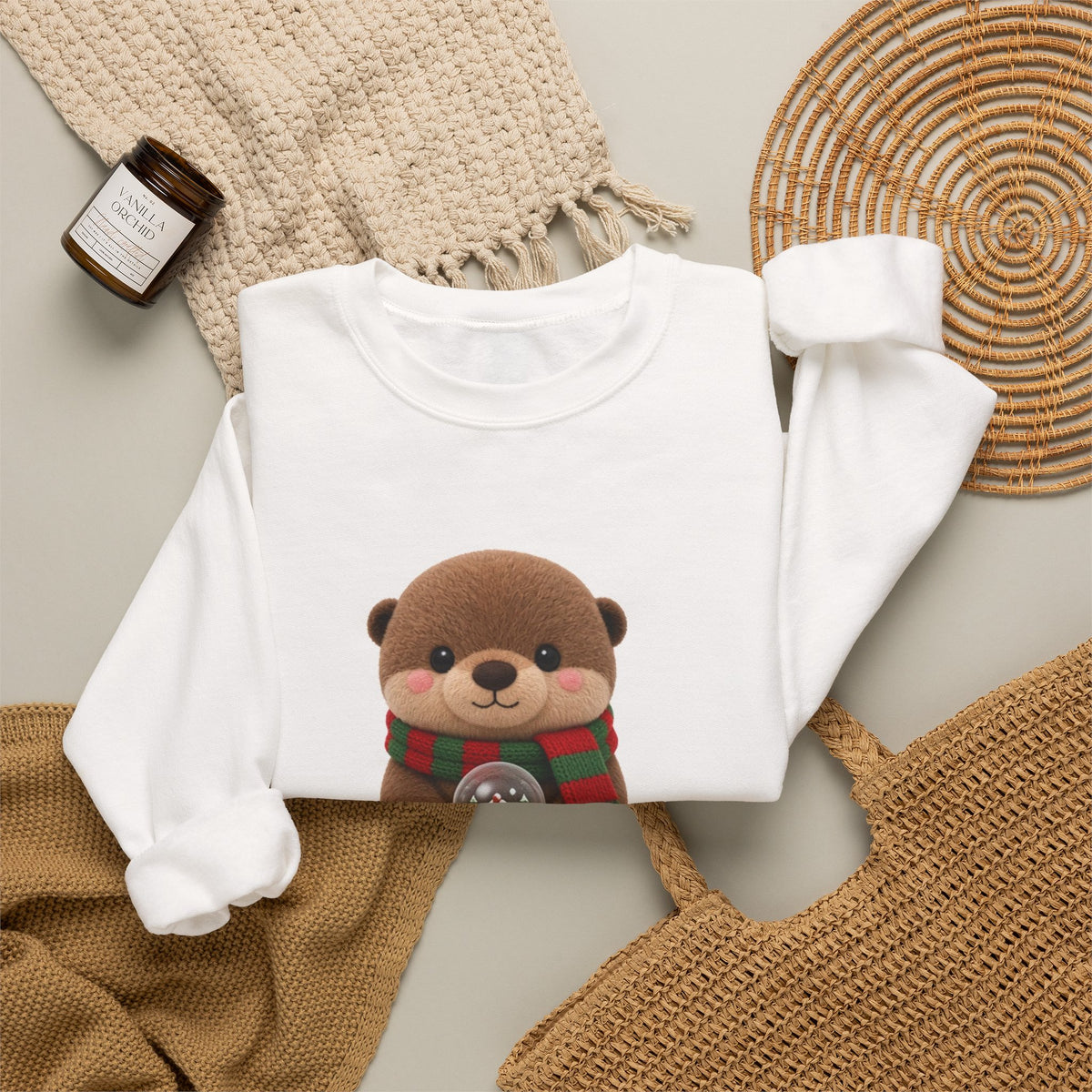 Christmas Otter Cute Kawaii Jumper