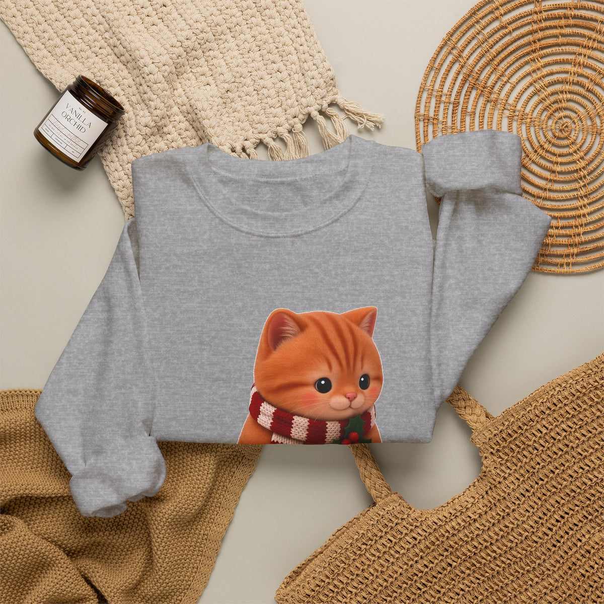 Cute Kawaii Christmas Cat Jumper