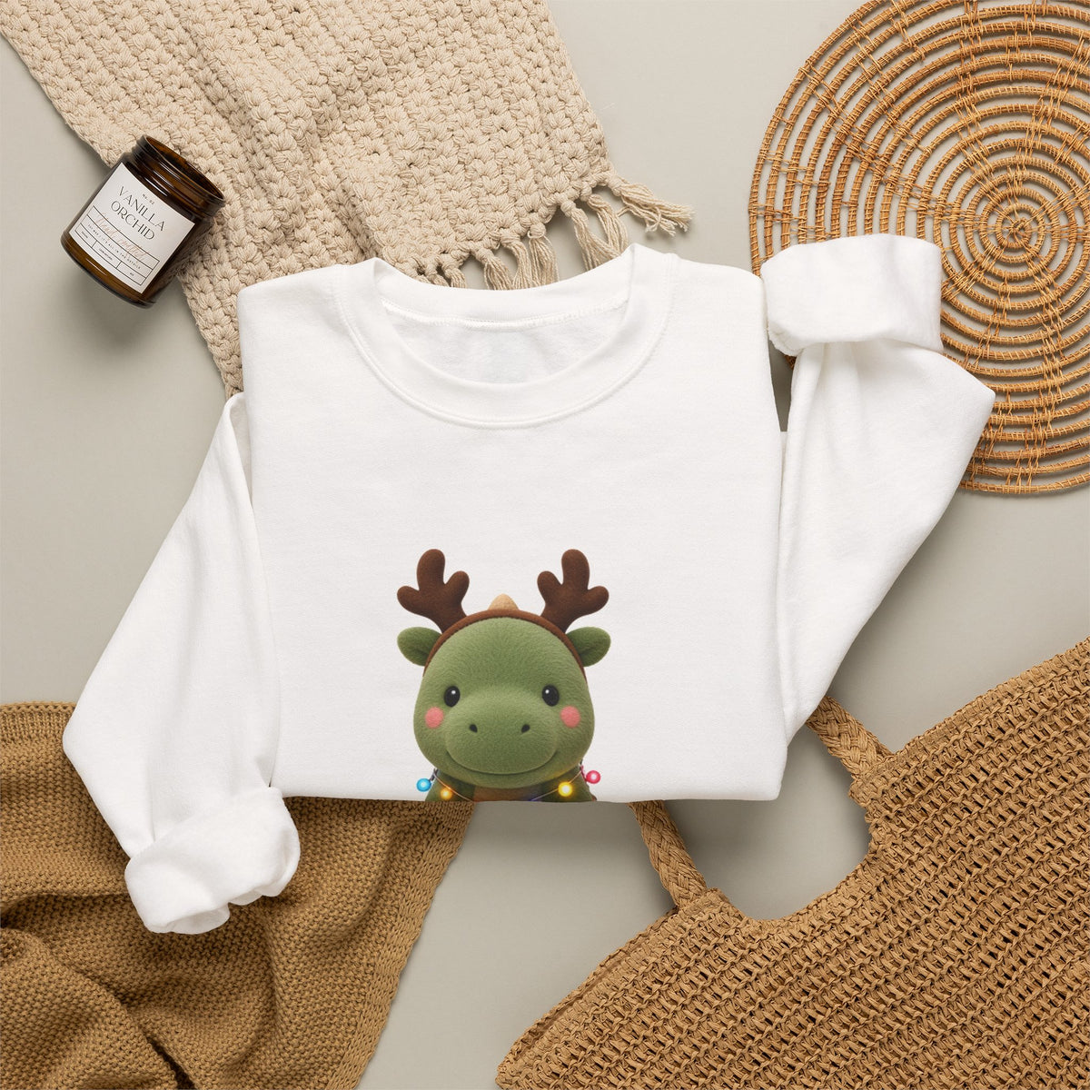 Christmas Dino Cute Kawaii Jumper