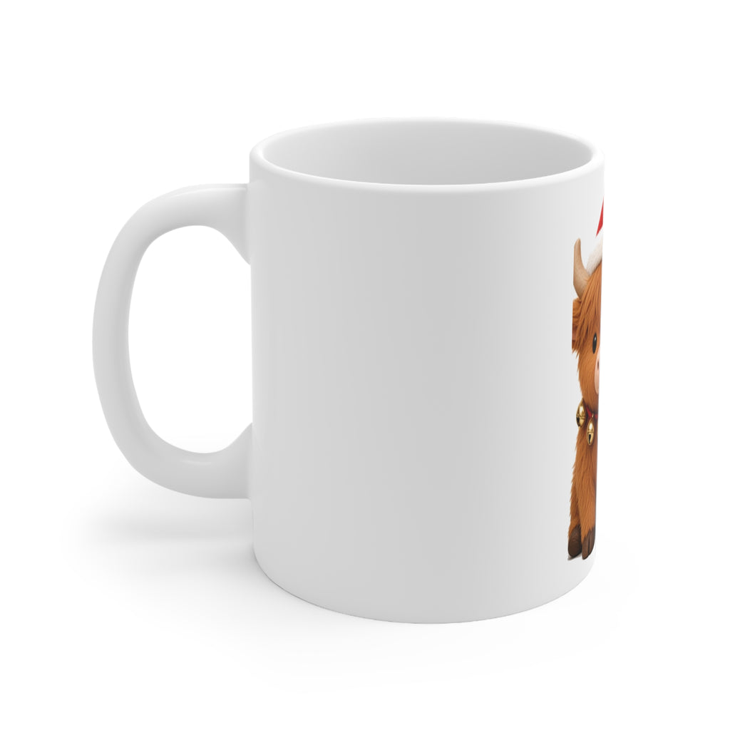 Cute Kawaii Christmas Highland Cow Mug