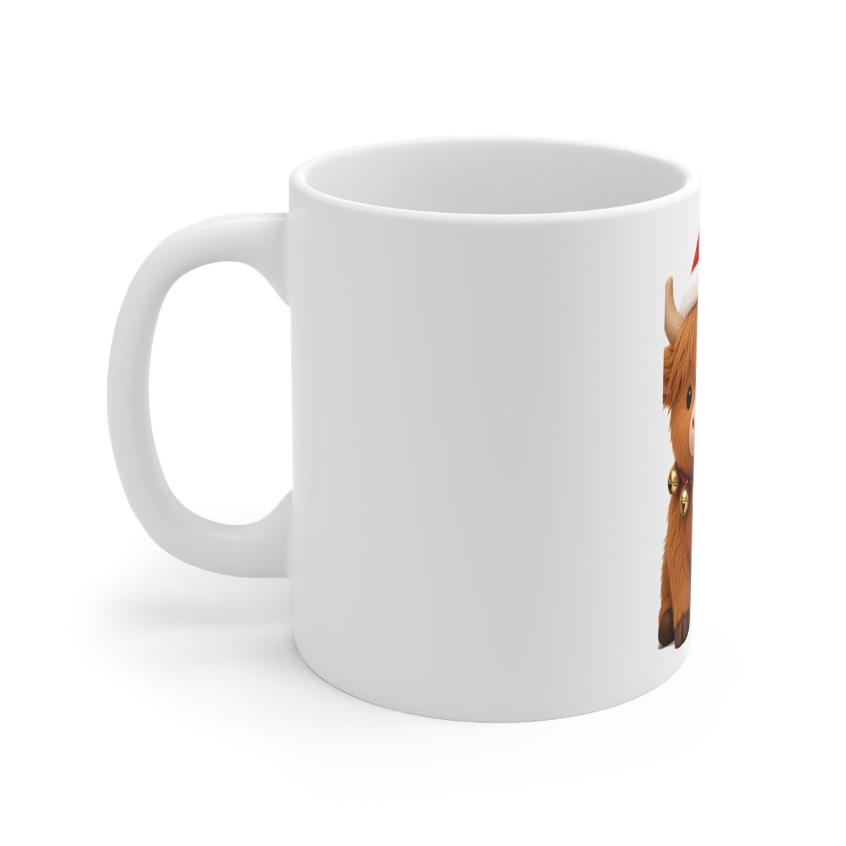Cute Kawaii Christmas Highland Cow Mug