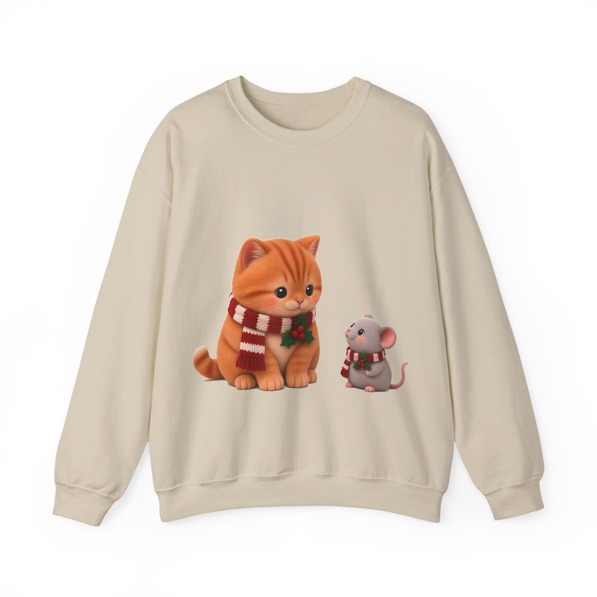 Cute Kawaii Christmas Cat and Mouse Jumper