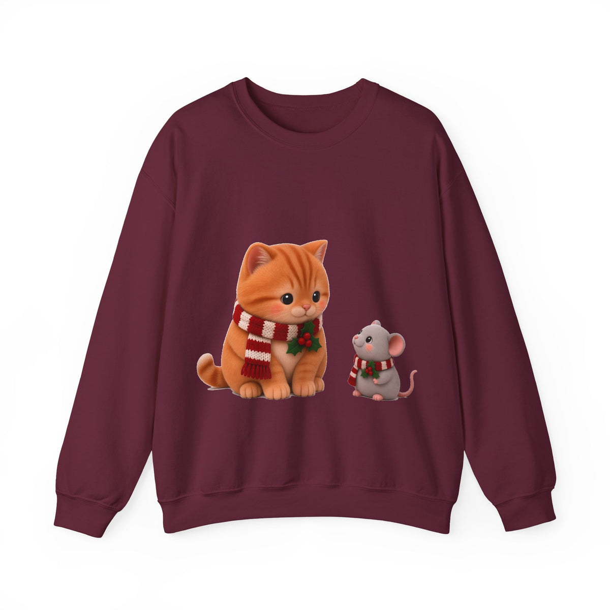 Cute Kawaii Christmas Cat and Mouse Jumper