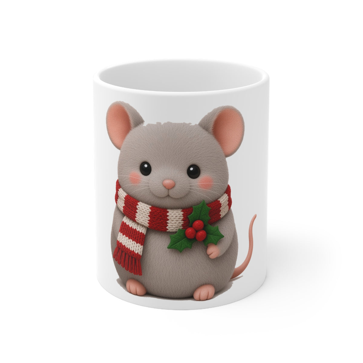 Cute Kawaii Christmas Mouse Mug