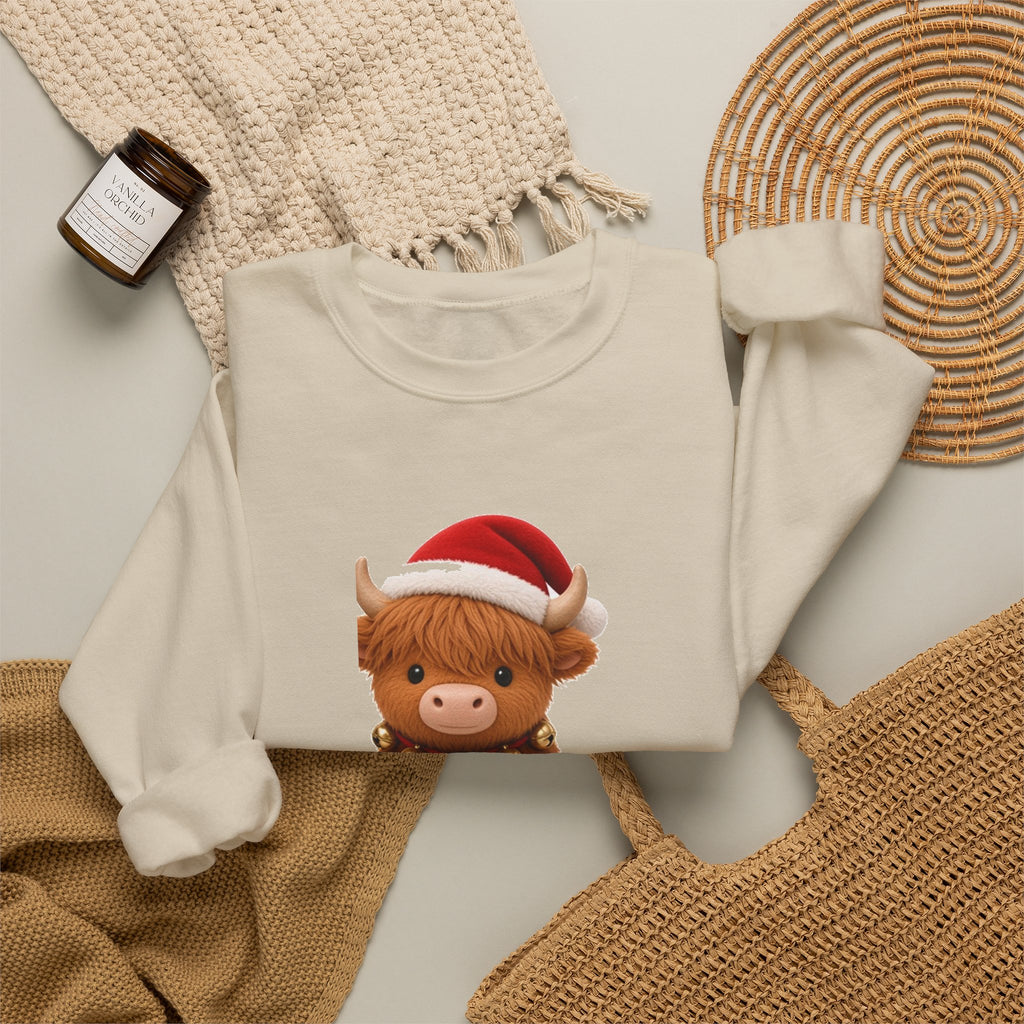 Christmas Highland Cow Cute Kawaii Jumper