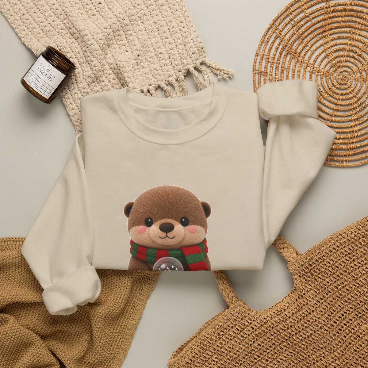 Christmas Otter Cute Kawaii Jumper