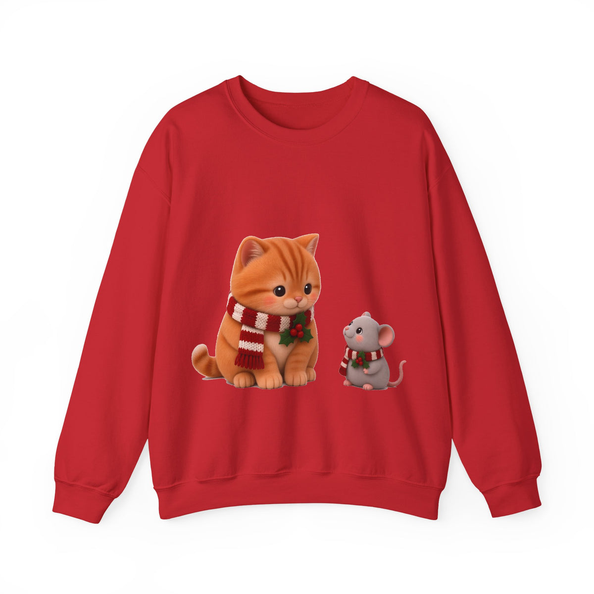 Cute Kawaii Christmas Cat and Mouse Jumper