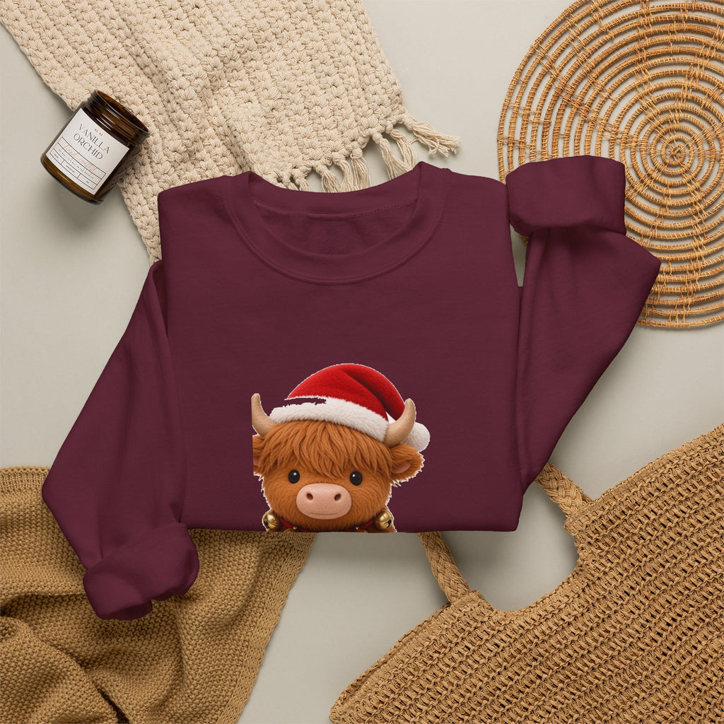 Christmas Highland Cow Cute Kawaii Jumper