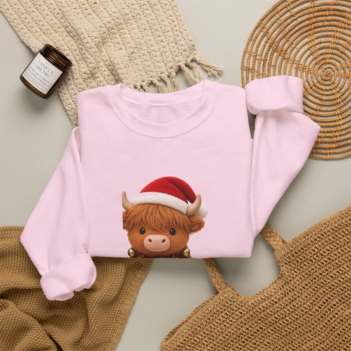 Christmas Highland Cow Cute Kawaii Jumper