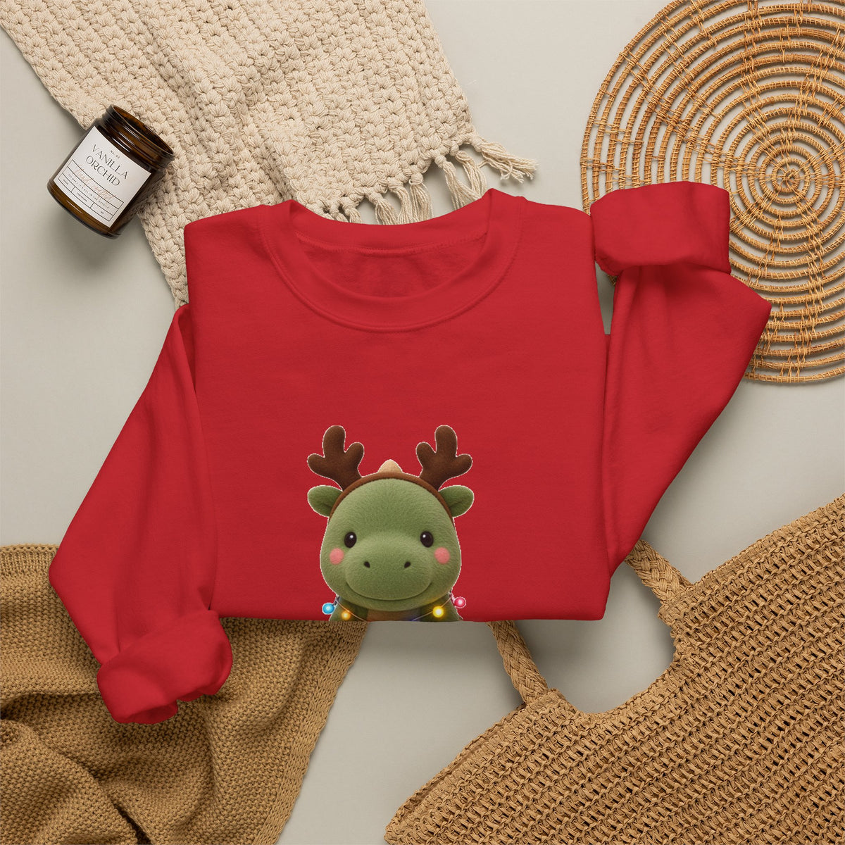 Christmas Dino Cute Kawaii Jumper