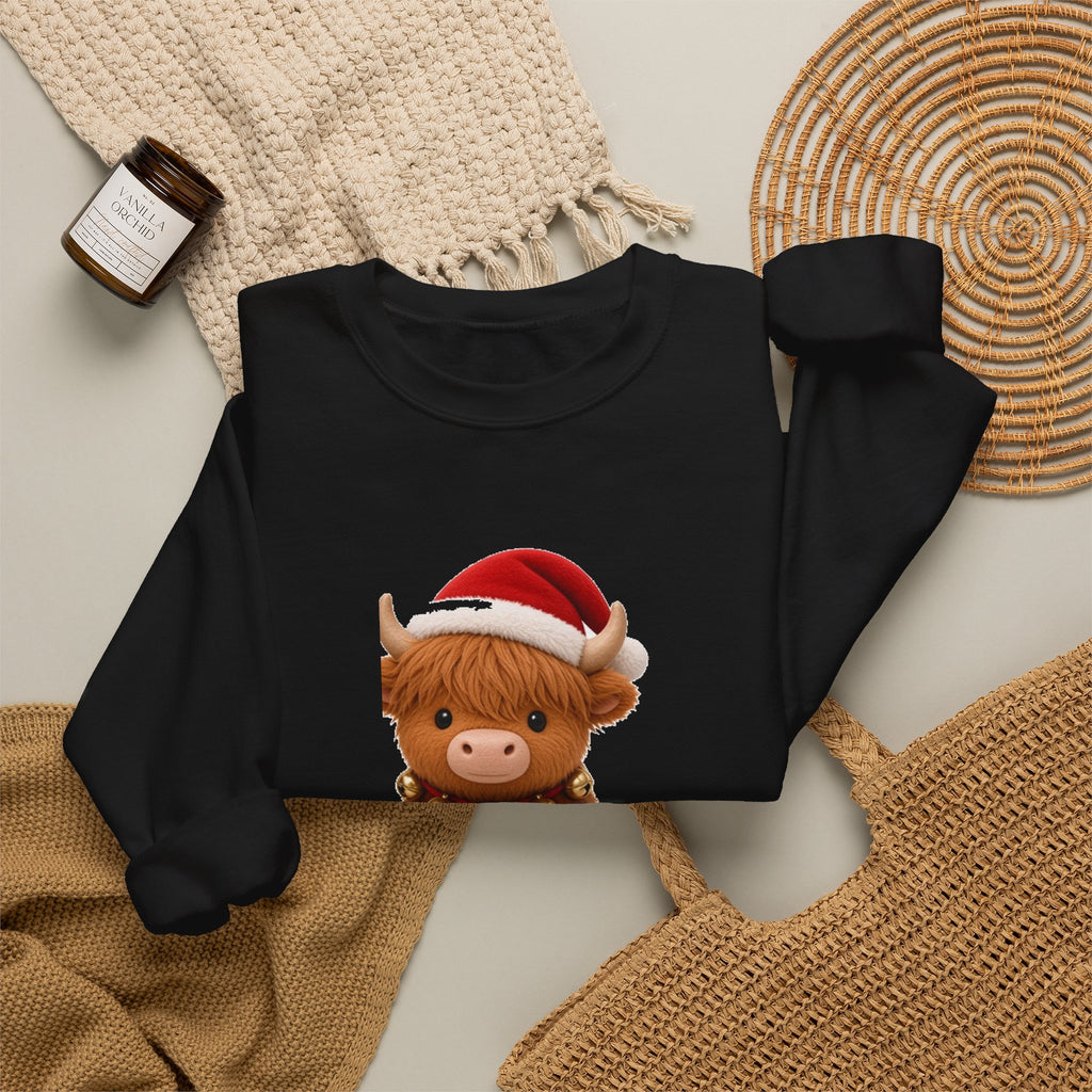 Christmas Highland Cow Cute Kawaii Jumper