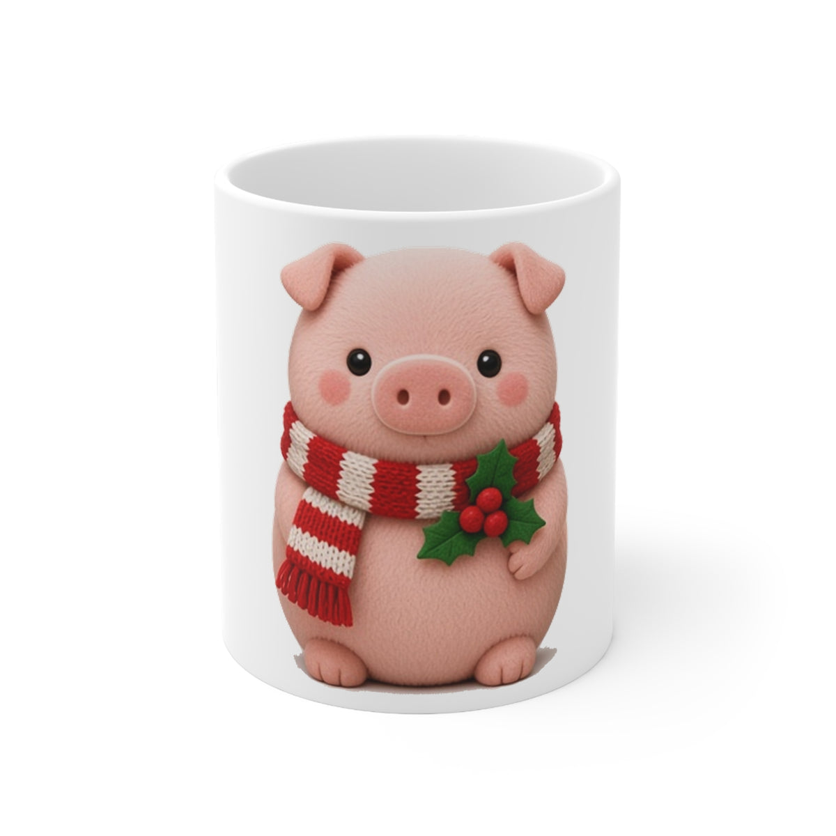 Cute Kawaii Christmas Pig Mug
