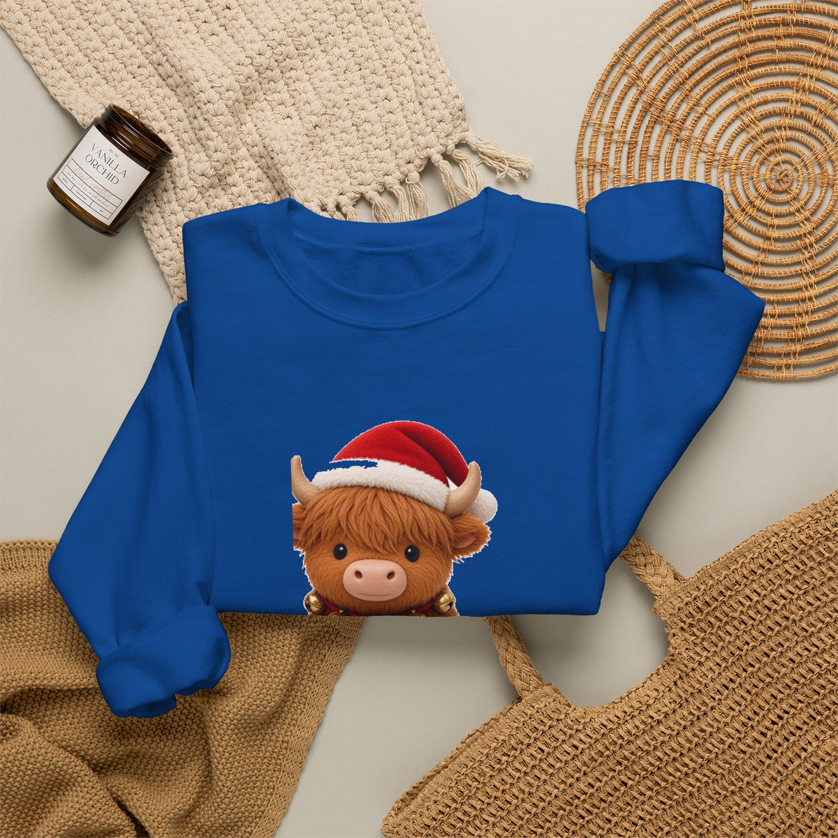 Christmas Highland Cow Cute Kawaii Jumper