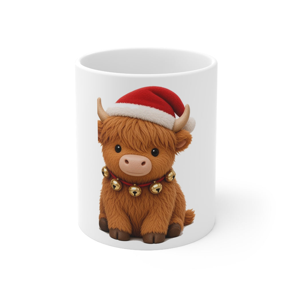 Cute Kawaii Christmas Highland Cow Mug
