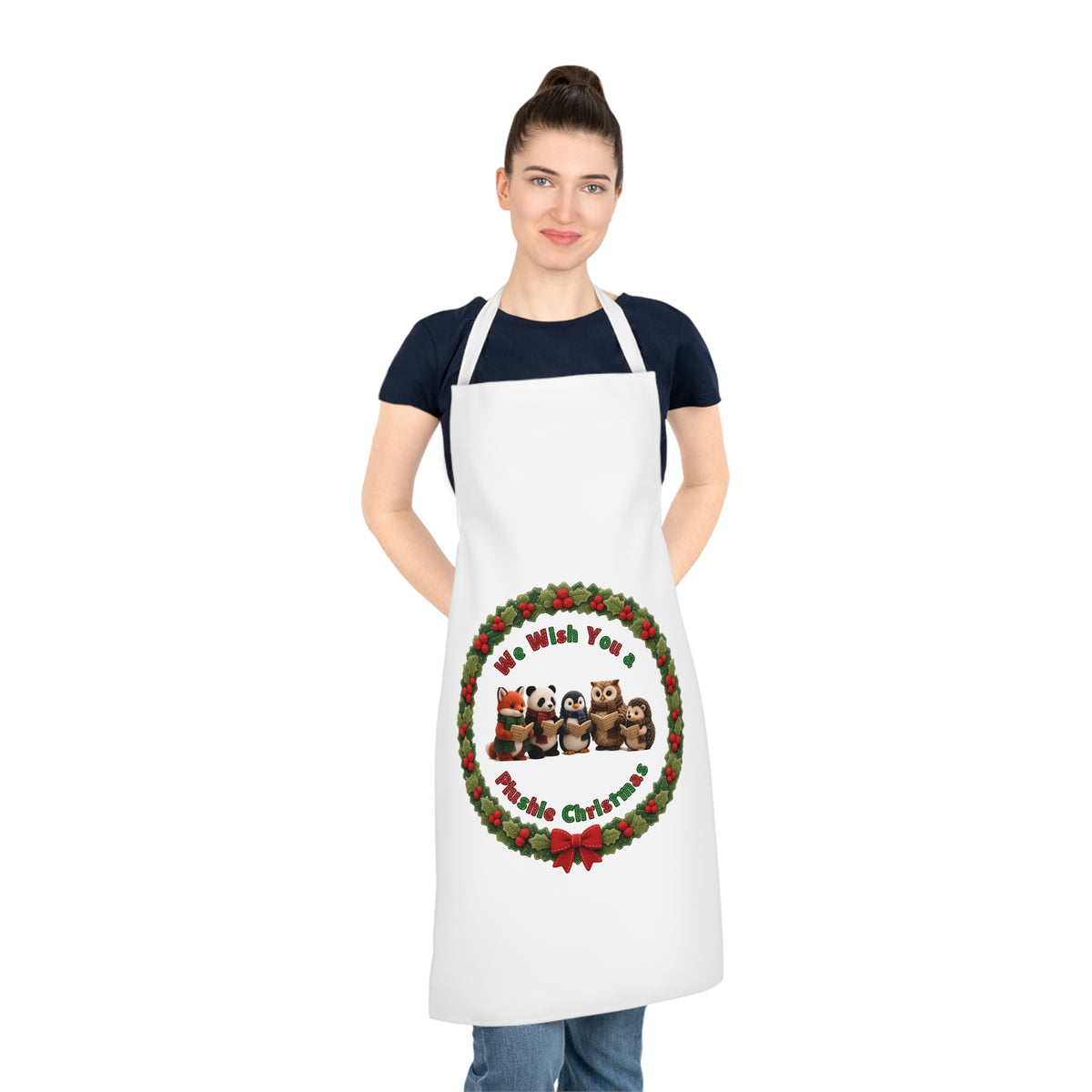 We Wish You a Plushie Christmas Cute Kawaii Apron