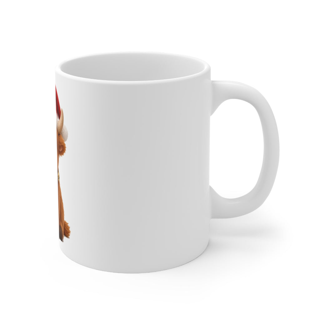 Cute Kawaii Christmas Highland Cow Mug