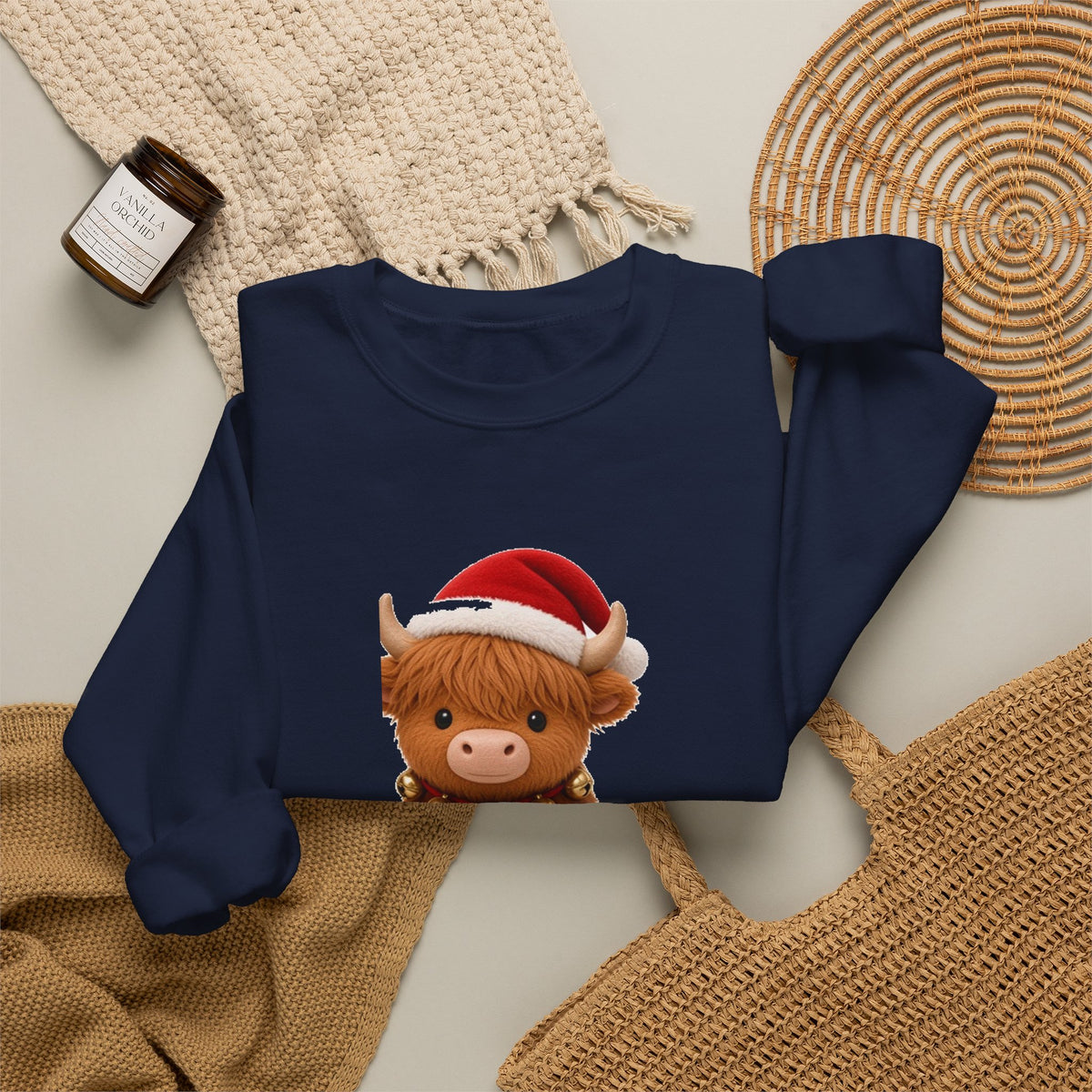 Christmas Highland Cow Cute Kawaii Jumper