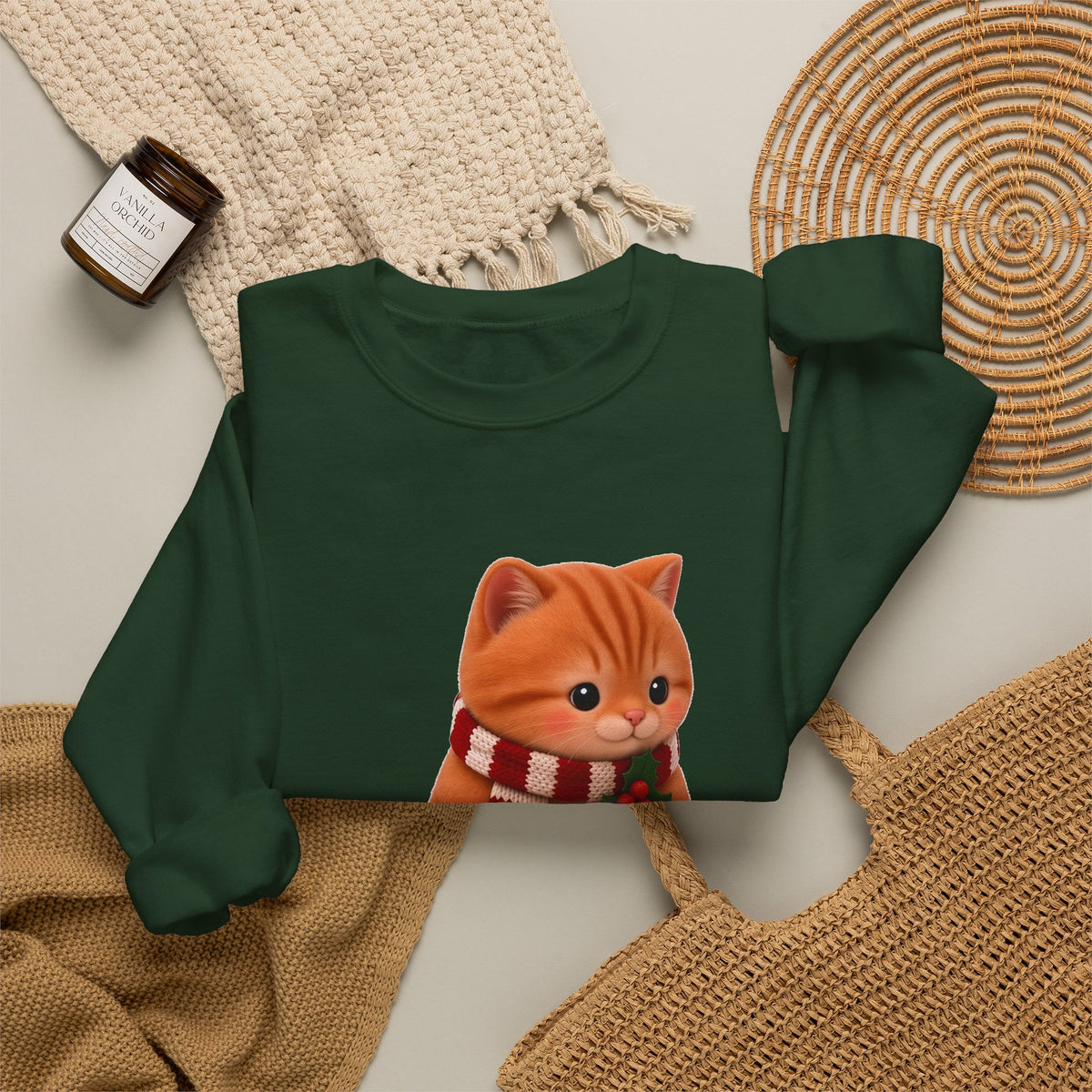 Cute Kawaii Christmas Cat Jumper