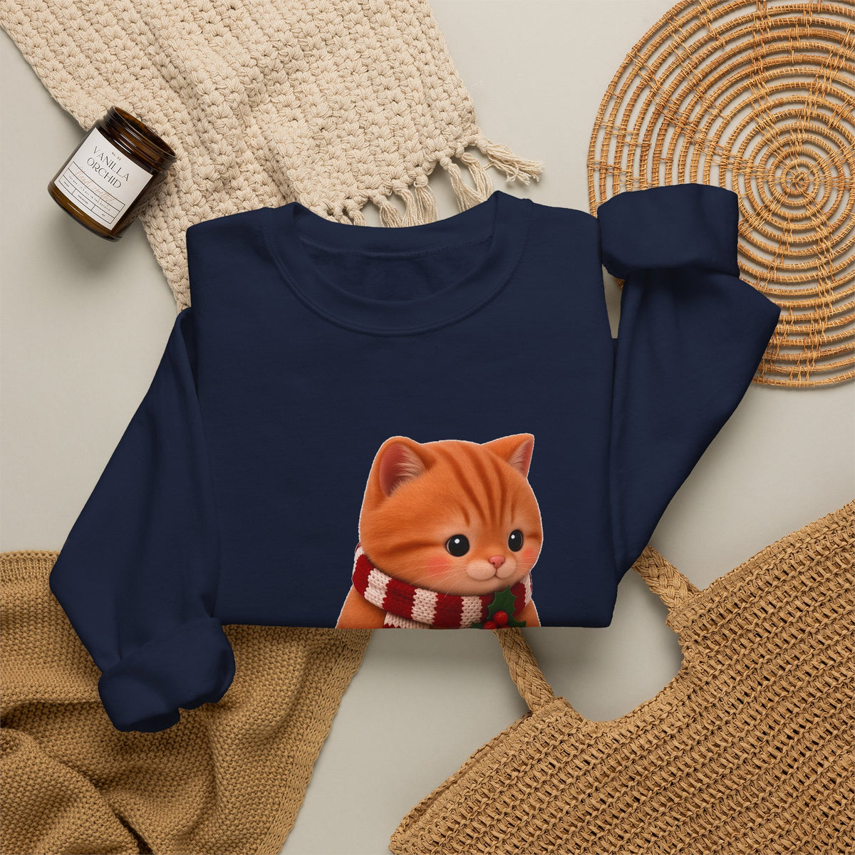 Cute Kawaii Christmas Cat Jumper